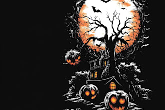 draw dark brutal horror metal tshirt album art illustration