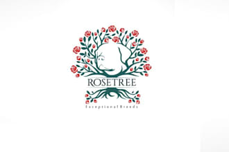 design rose tree exceptional breeds logo