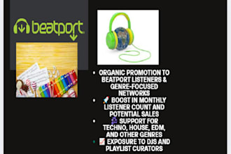 promote song organic beatport music promotion monthly listeners growth
