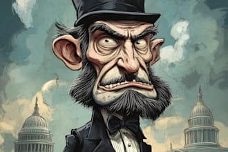 create custom satirical gag cartoons or editorial cartoons