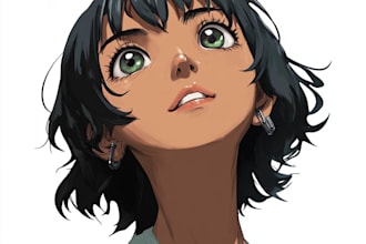 draw anime illustration, anime character vtuber, concept