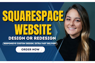 design, redesign squarespace website or build website development squarespace