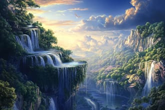 design fantasy magical landscape and all concept art