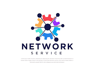 do good looking computer networking logo for your company