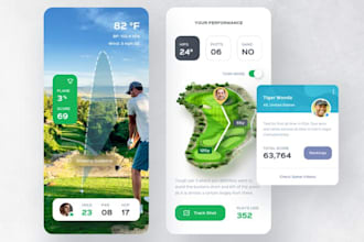 develop fantasy sport app, golf booking app, golf tracking app and golf website