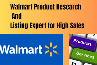 walmart product research and listing expert for high sales
