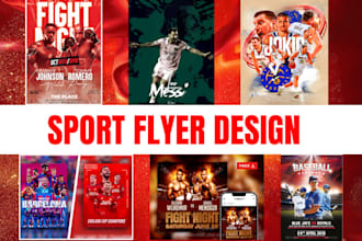 do pro sport flyer or poster, football nba nhl ufc, gym, game schedule poster,