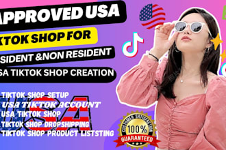 set up USA tiktok shop and ads account for non residents complete setup