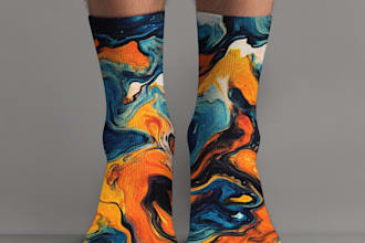make digital pattern socks design