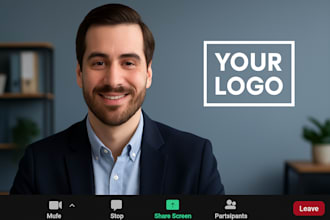 design custom zoom virtual backgrounds with logo