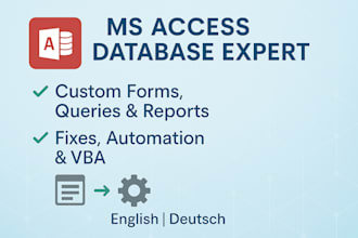 create or fix your microsoft access database professionally