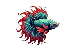 make a high quality beta fish mascot logo design  with express delivery