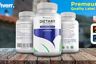 do supplement label, bottle label and product label design