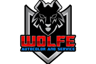 design wonderful wolf logo with free source files