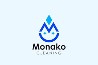 make professional memorable modern cleaning logo design