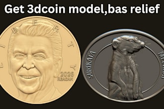 sculpt 3d coin model bas relief 3d cnc design 3d medallion for 3d printing