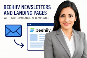 build beehiiv newsletters and landing pages with customizable ai templates