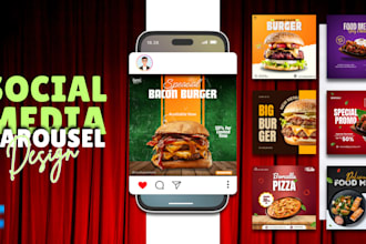 do social media advertising, facebook ads post, instagram post, carousel design