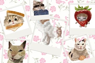 draw cute portrait of your pets