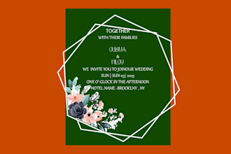 do birthday, wedding, baby shower invitation card design