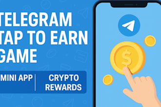 create a viral telegram tap to earn game , tapswap crypto mini app