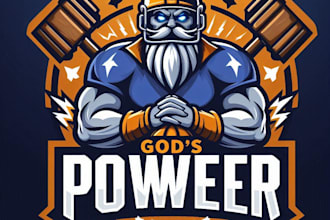 do awesome gods power sport team or league mascot logo