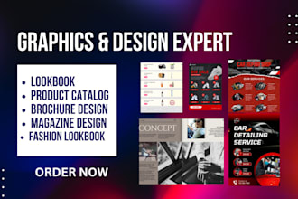 design product catalog, fashion lookbook, magazine sell sheet catalogue brochure