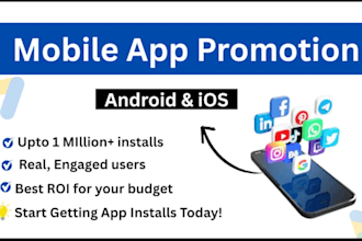 grow organic promotion for your mobile app, installs and marketing on google ads