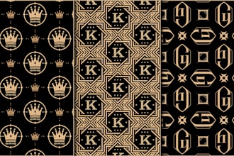 design a luxury monogram logo pattern or seamless branding pattern