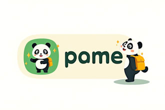 do panda schoolboy mascot logo design
