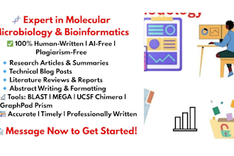 write ai free content in molecular microbiology and bioinformatics