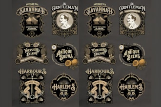do an amazing retro vintage, classic and hipster badge logo