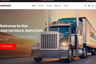 build logistics, dispatch, freight brokerage, transport and trucking website