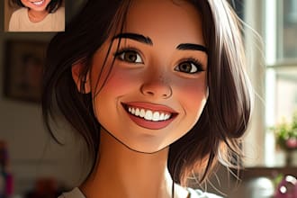 turn your portrait into a disney style cartoon