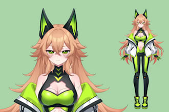 custom live2d vtuber model rig facetracking streaming twitch youtube obs gaming