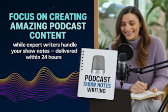 deliver engaging SEO friendly podcast show notes