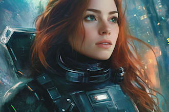 create sci fi illustrations
