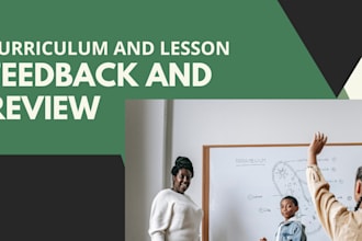review and improve your curriculum and lesson plans