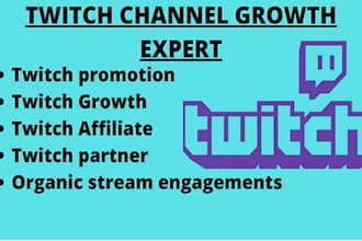 do organic twitch channel promotion to get live viewers, affiliate and partner