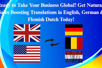 translate your english document to flemish dutch german and vice verse perfectly