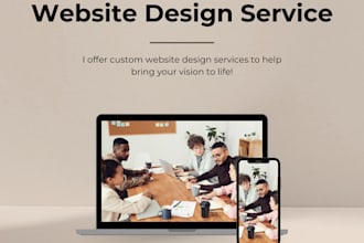 design a clean and modern landing page for your website in canva or figma