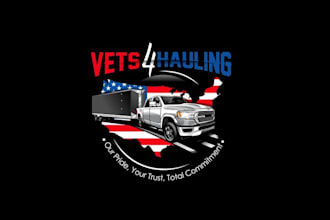 design veteran owned hauling company logo