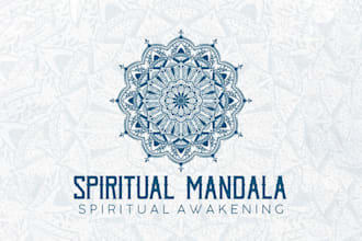 do custom sacred geometry, mystical, yoga, holistic, spiritual logo design