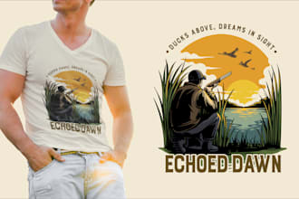 do fishing hunting outdoor vintage design for t shirt and logo