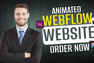 design 3d animated webflow website with advance interaction
