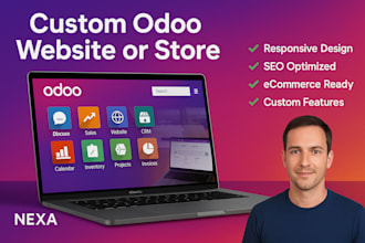 design and develop a custom, responsive, seo friendly odoo website or store