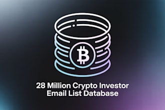 give you 28 million crypto investor email list database