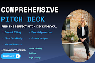 design investor ready pitch deck, business plan and financial projections