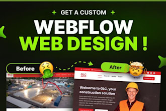 design a custom webflow website as a webflow expert and developer from figma