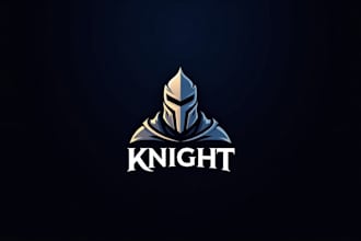 make eye catching knight helmet mascot logo design  just in 12 hours